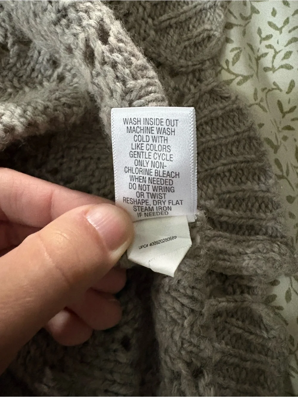 Apt. 9 Gray Open Knit Shawl Collar Long Cardigan Sweater XL Boho